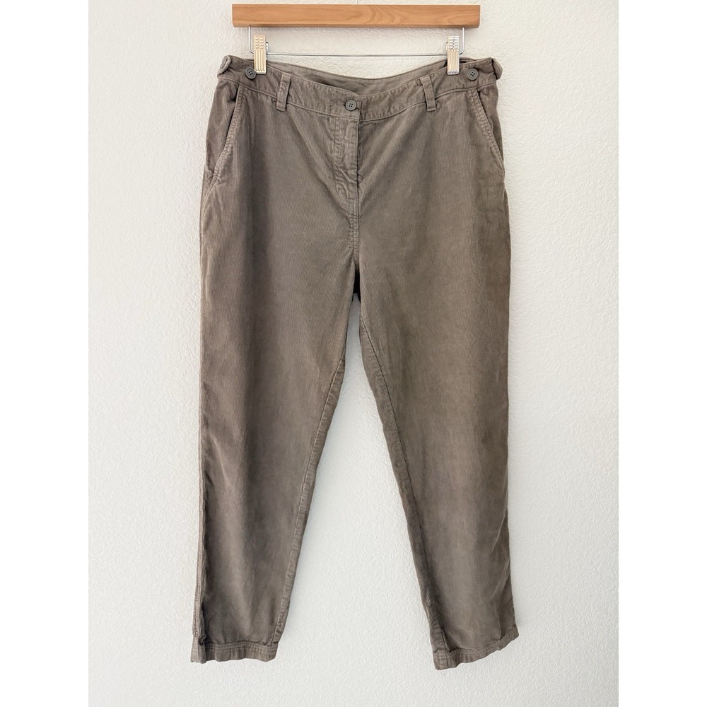 Poetry Womens Corduroy Tapered Trouser Pants Sz 10 Greyish Brown Cotton